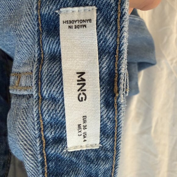 Mango Miami Medium Rise Straight Fit Jeans US Size 4 in Medium Blue - Picture 5 of 5